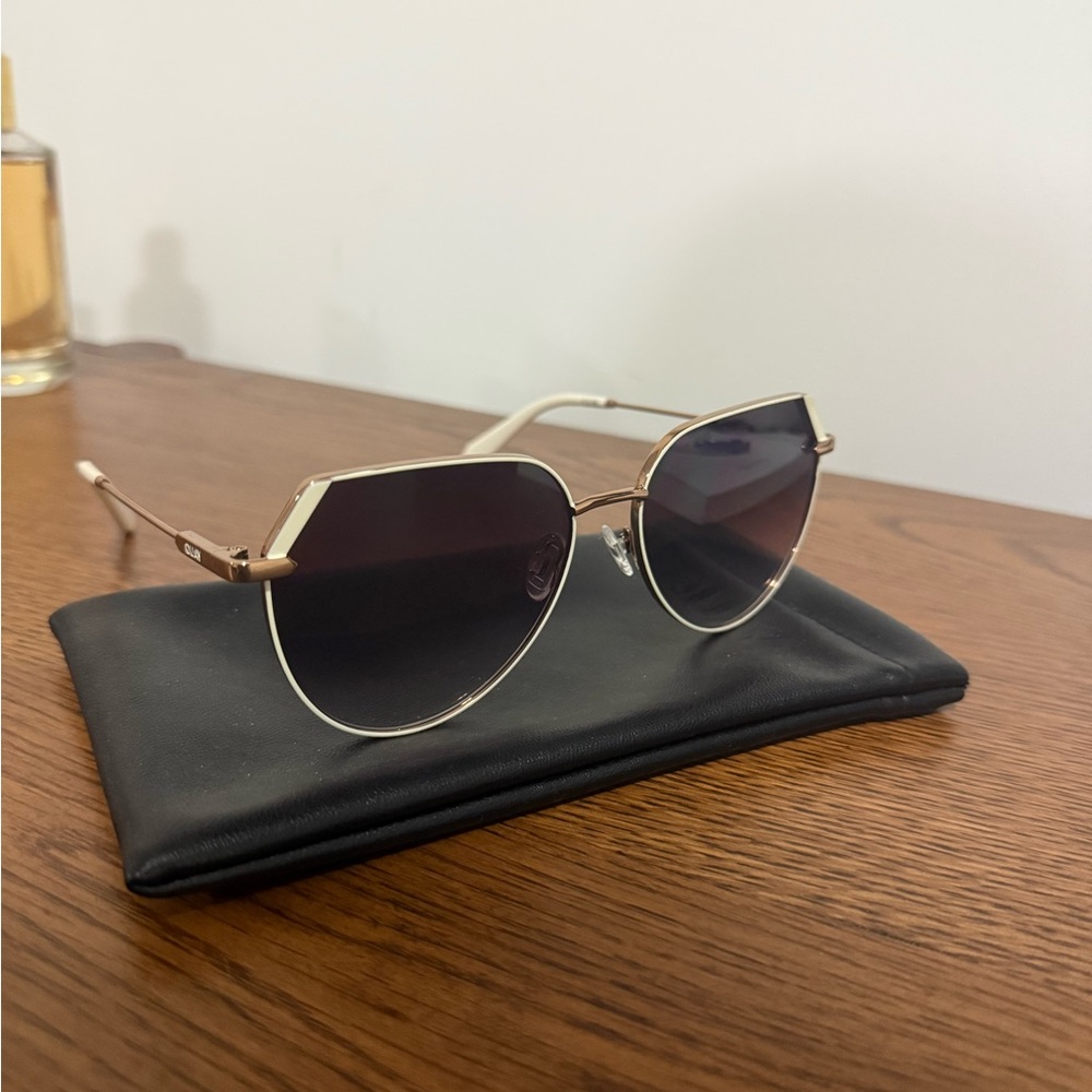 Quay Australia Black and Gold Sunglasses